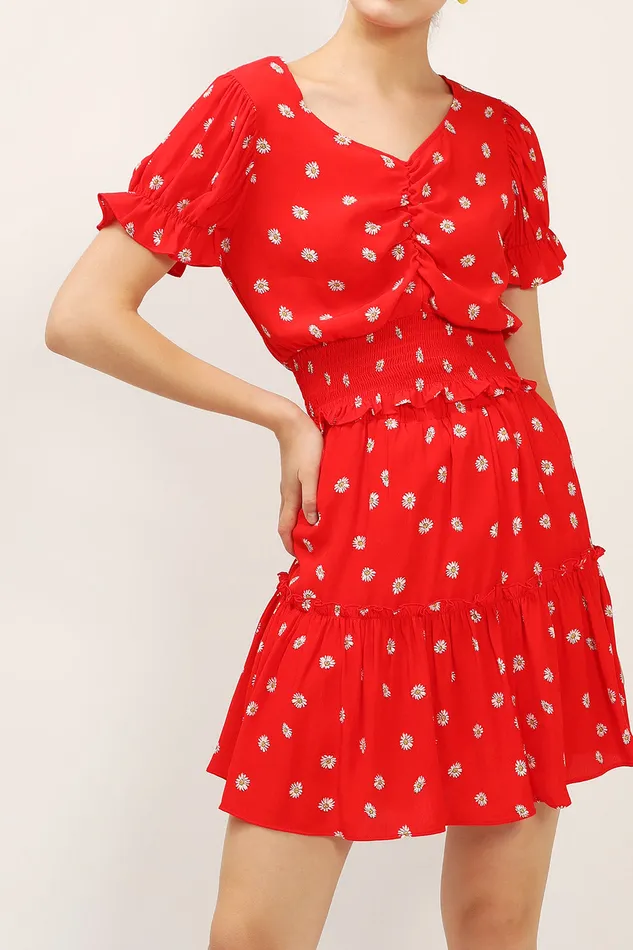 Storets Kelly Daisy Printed Smocked Top Women Shirts and Blouses