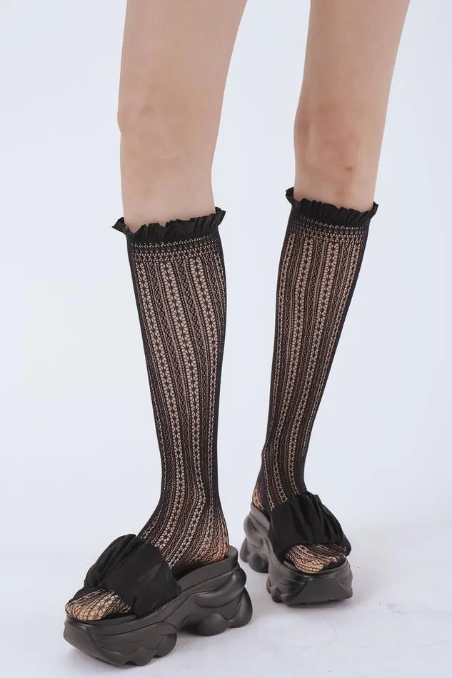 Storets Lace Ruffled Knee Socks Women Others