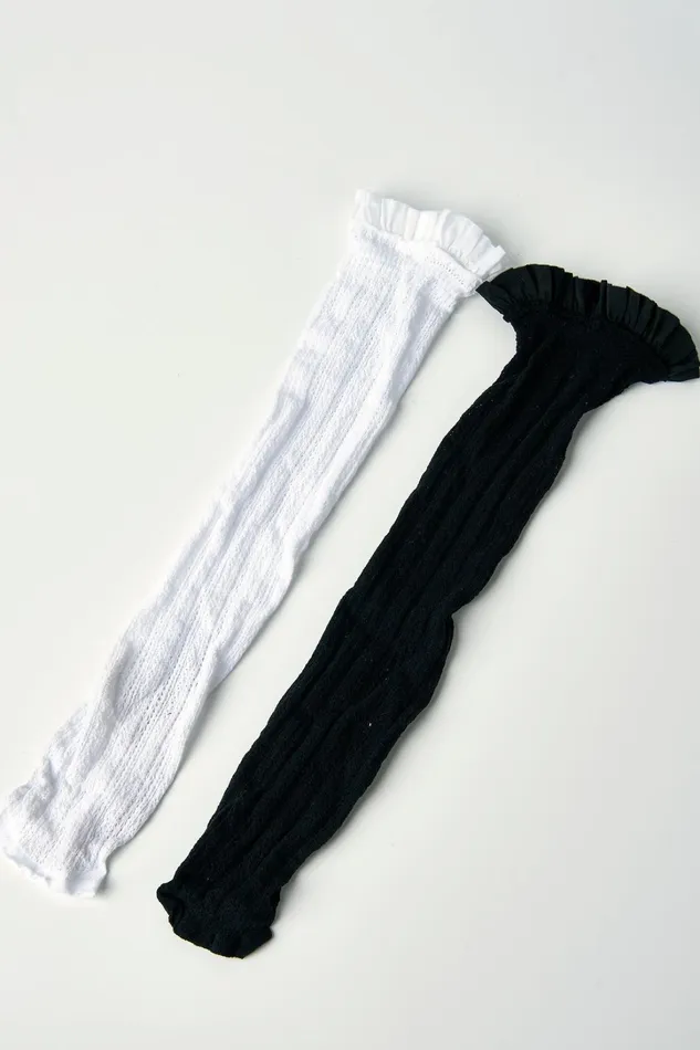 Storets Lace Ruffled Knee Socks Women Others Storets Lace Ruffled Knee Socks Women Others