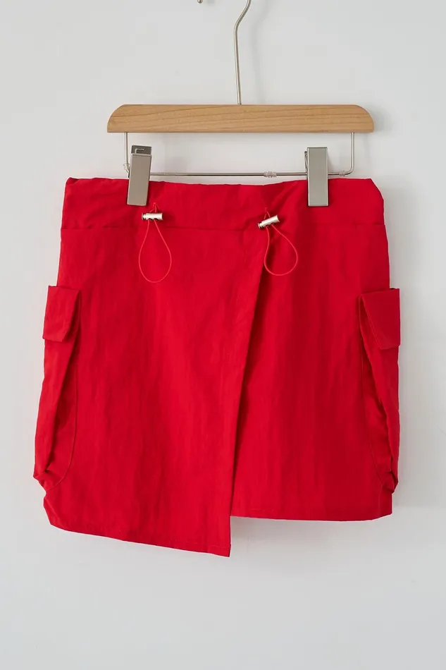 Storets Lily Wrap Effect Cargo Skirt Women Skorts Storets Lily Wrap Effect Cargo Skirt Women Skorts