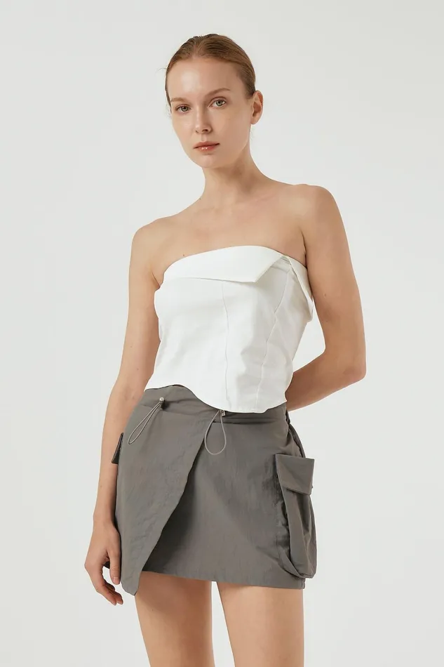 Storets Lily Wrap Effect Cargo Skirt Women Skorts Storets Lily Wrap Effect Cargo Skirt Women Skorts