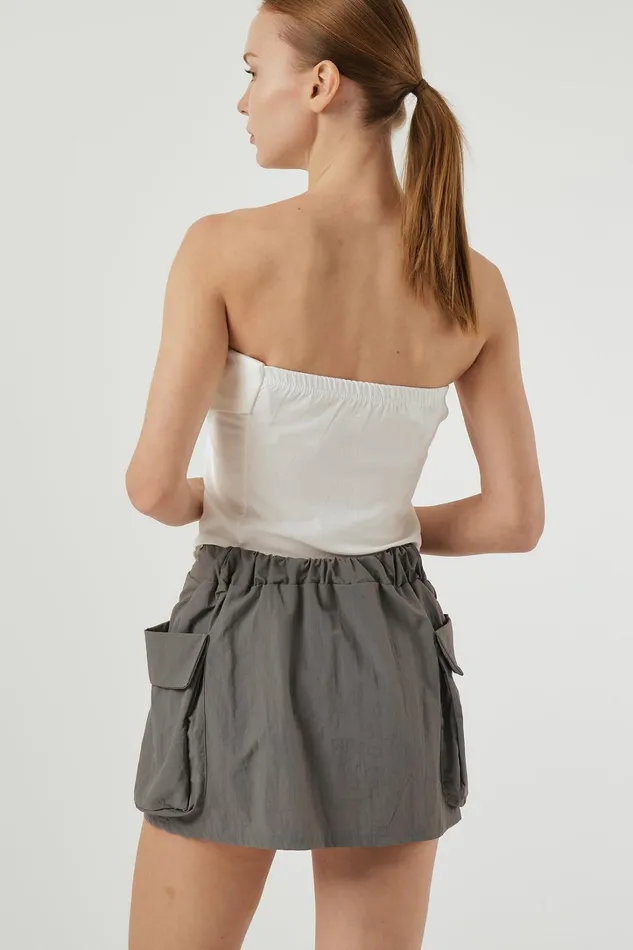 Storets Lily Wrap Effect Cargo Skirt Women Skorts Storets Lily Wrap Effect Cargo Skirt Women Skorts