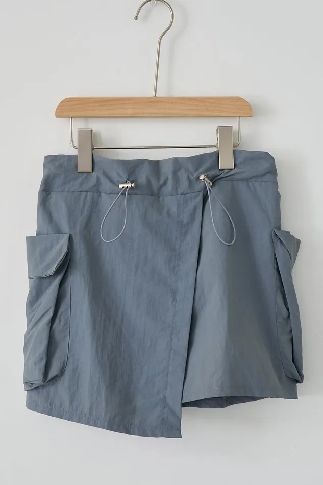 Storets Lily Wrap Effect Cargo Skirt Women Skorts Storets Lily Wrap Effect Cargo Skirt Women Skorts