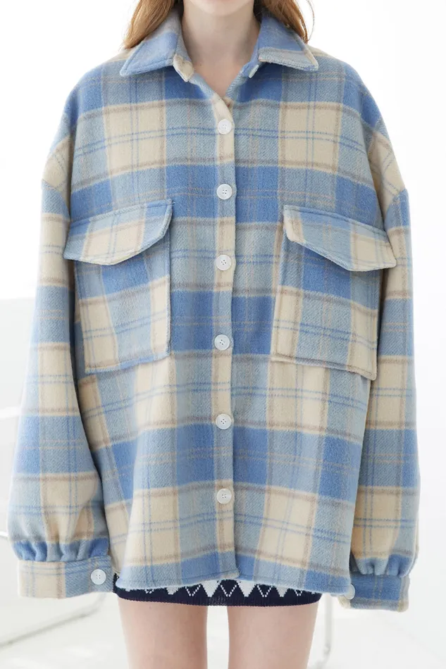 Storets Lydia Oversized Shacket In Plaid Women Jackets and Coats