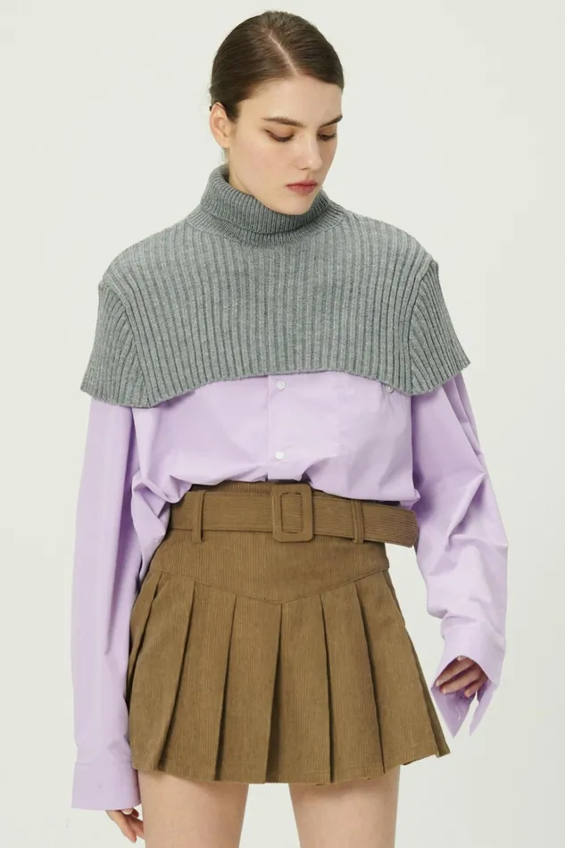 Storets Marga Mockneck Sweater Cape Women Sweaters and Knitwears