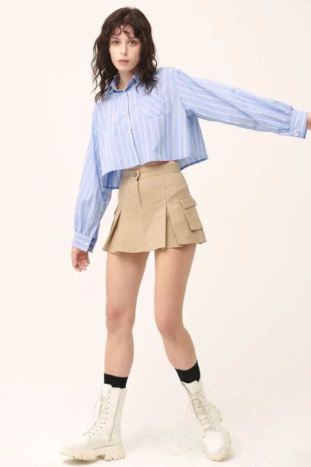 Storets Mia Cargo Mini Skort Women Skirts Storets Mia Cargo Mini Skort Women Skirts
