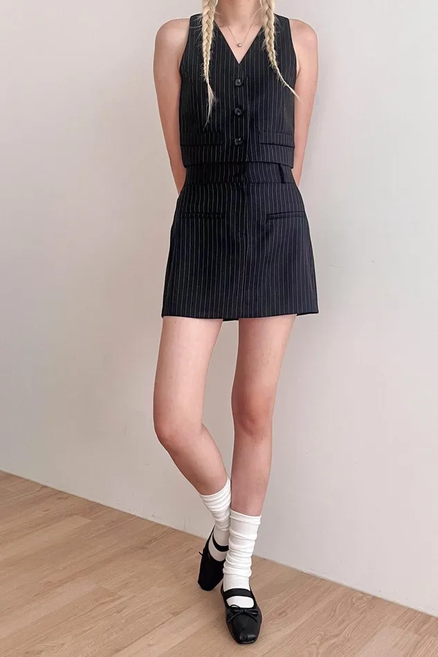 Storets Mia Striped Mini Skirt Women Skirts Storets Mia Striped Mini Skirt Women Skirts