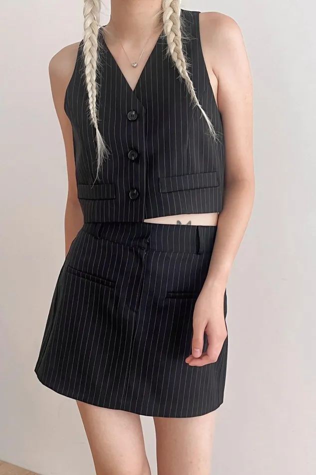 Storets Mia Striped Mini Skirt Women Skirts Storets Mia Striped Mini Skirt Women Skirts