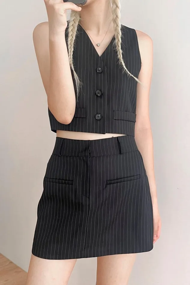 Storets Mia Striped Mini Skirt Women Skirts Storets Mia Striped Mini Skirt Women Skirts