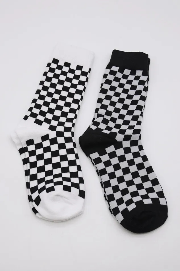Storets Monica Checkerboard Socks Set 2pairs Women Others