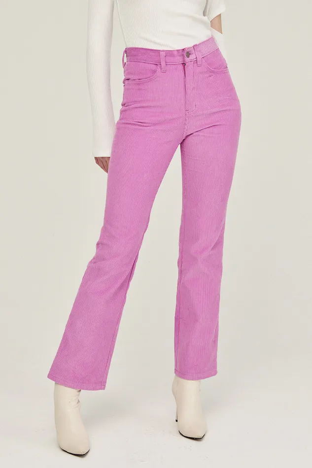 Storets Monina High Waist Corduroy Pants Women Trousers
