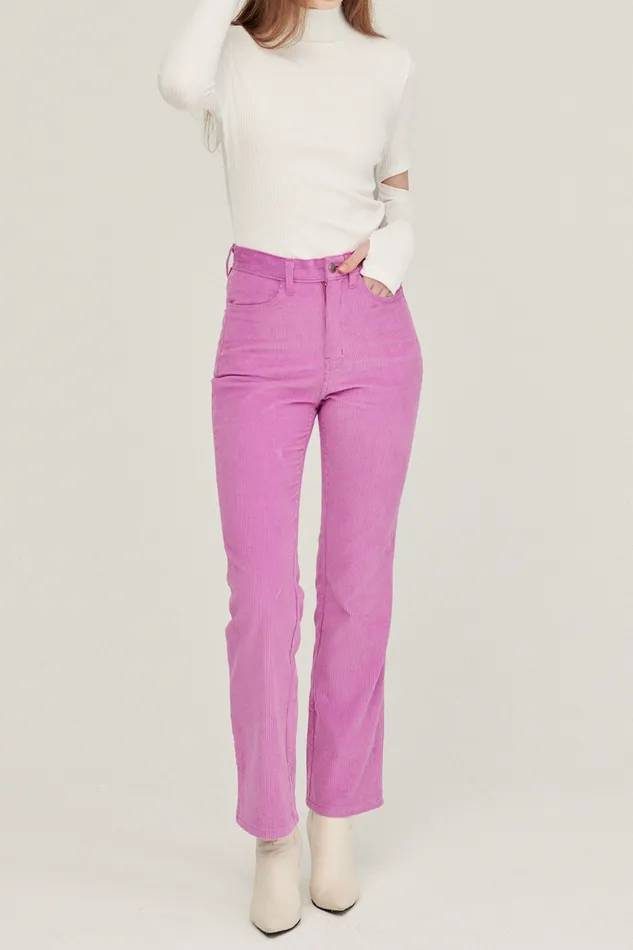 Storets Monina High Waist Corduroy Pants Women Trousers