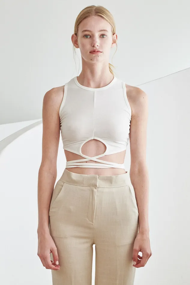 Storets Pao Wrap String Top Women Tops