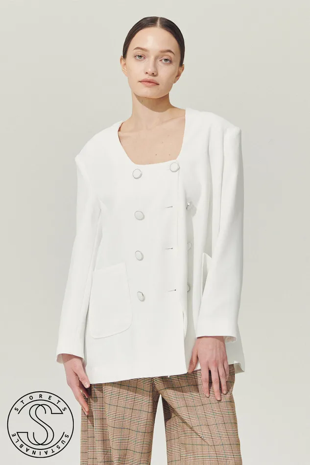 Storets Reborn Sia Double Button Blazer Women Blazer