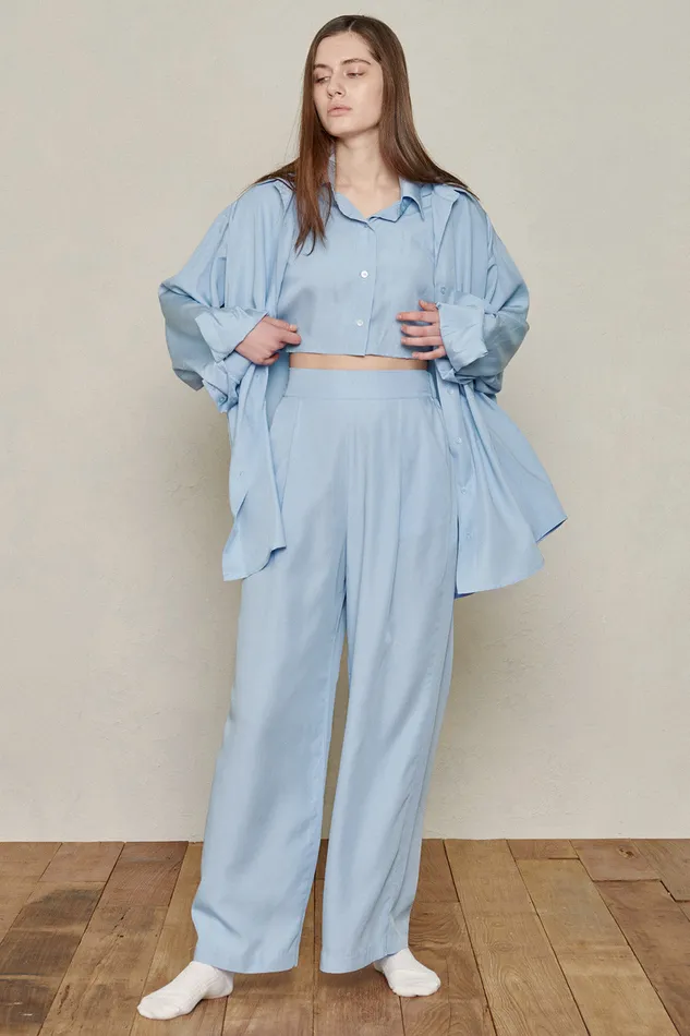 Storets Relaxed Fit Bamboo Pants Women Trousers