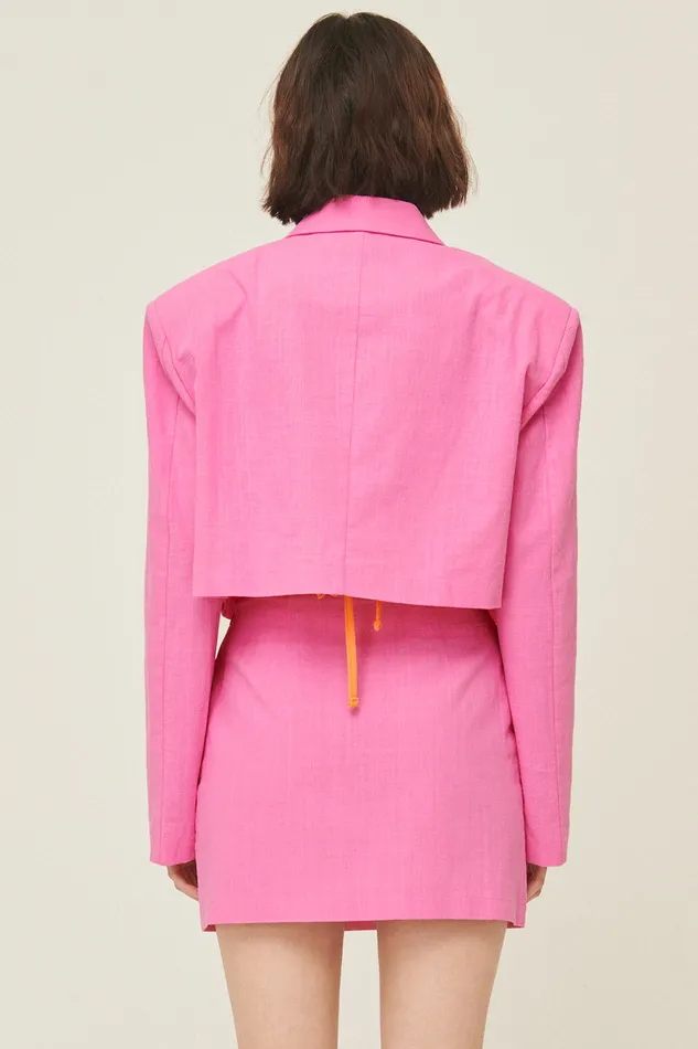 Storets Sabrina Cropped Handkerchief Blazer Women Blazer