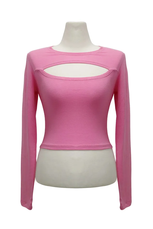 Storets Shelly Cut Out Cropped Top Women Crop Tops