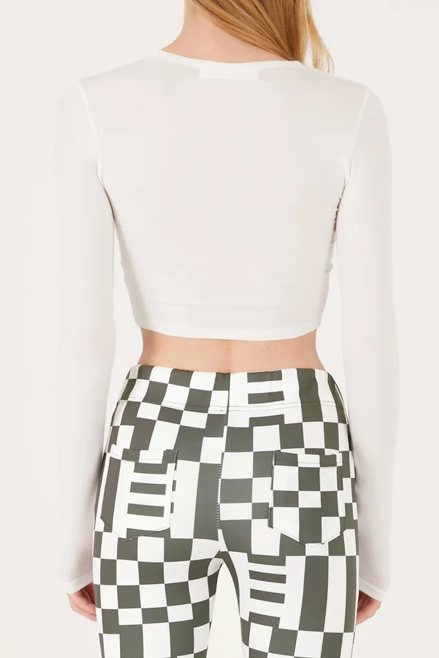 Storets Shelly Cut Out Cropped Top Women Crop Tops