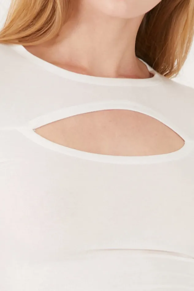 Storets Shelly Cut Out Cropped Top Women Crop Tops