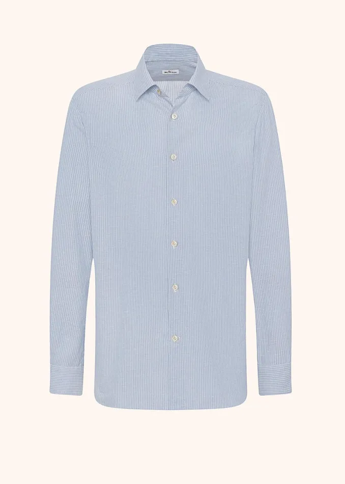 STRIPED COTTON SHIRT Men Kiton Shirts