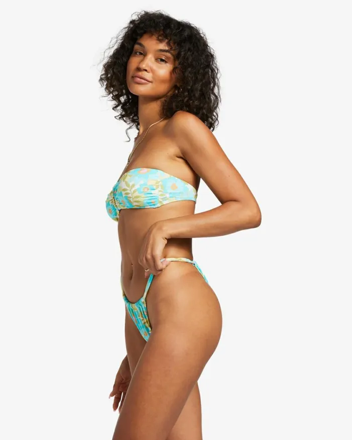 Summer Sky Ruched Hike Skimpy Bikini Bottoms Multi Women Billabong Bikini Bottoms