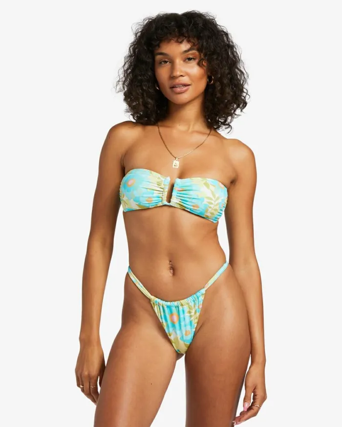 Summer Sky Ruched Hike Skimpy Bikini Bottoms Multi Women Billabong Bikini Bottoms