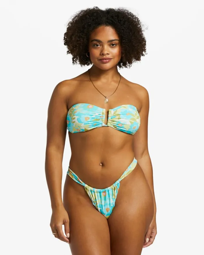 Summer Sky Ruched Hike Skimpy Bikini Bottoms Multi Women Billabong Bikini Bottoms