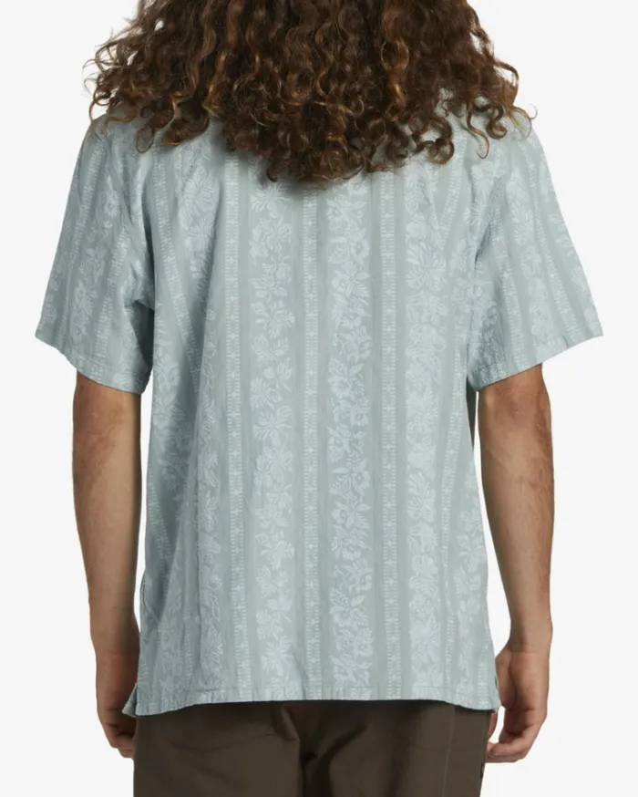 Sundays Jacquard Short Sleeve Shirt Blue Suede Men Billabong Shirts