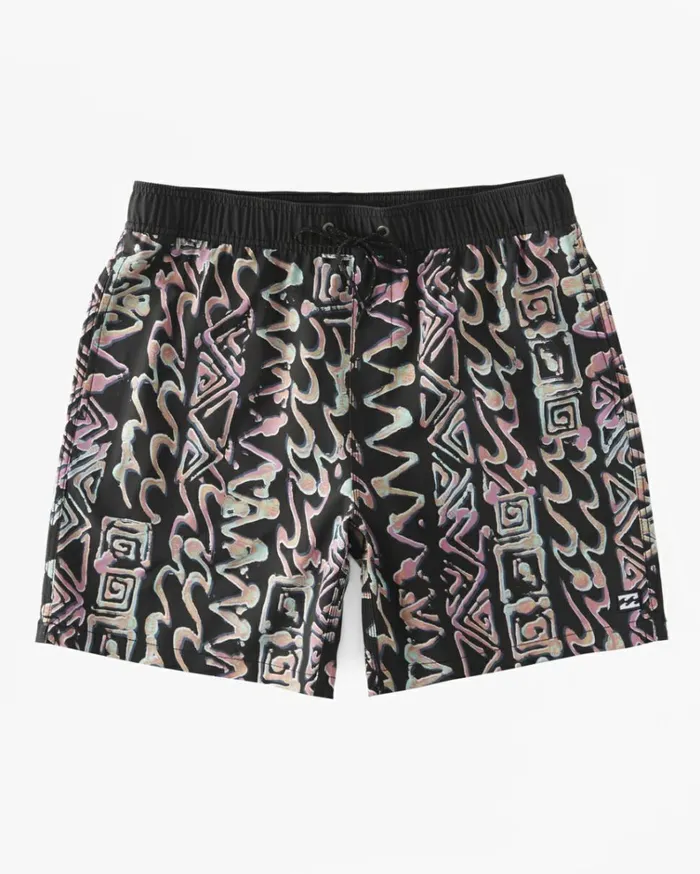 Sundays Layback 17034 Boardshorts Asphalt Men Billabong Elastic Waist Boardshorts