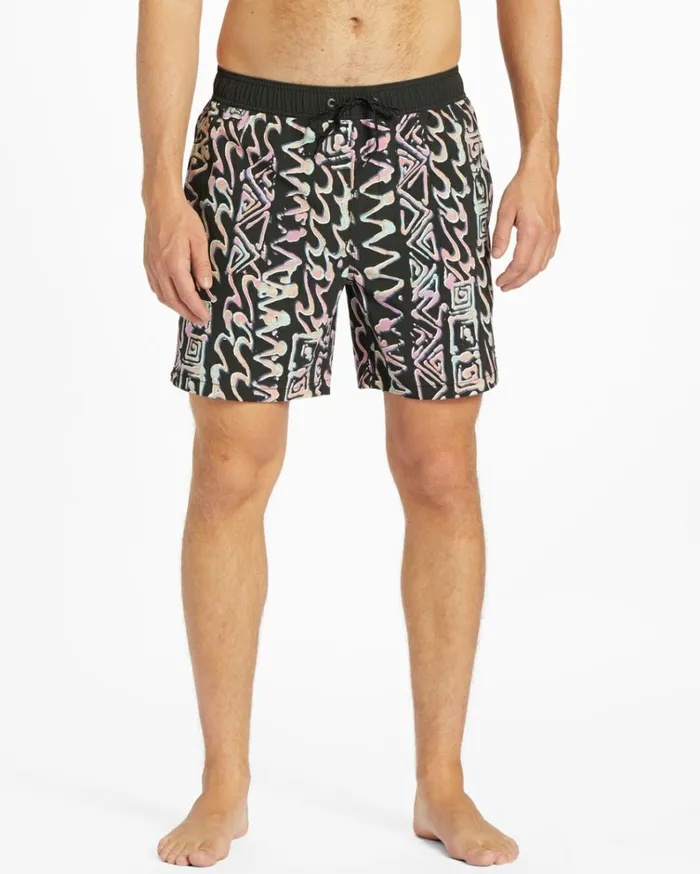 Sundays Layback 17034 Boardshorts Asphalt Men Billabong Elastic Waist Boardshorts
