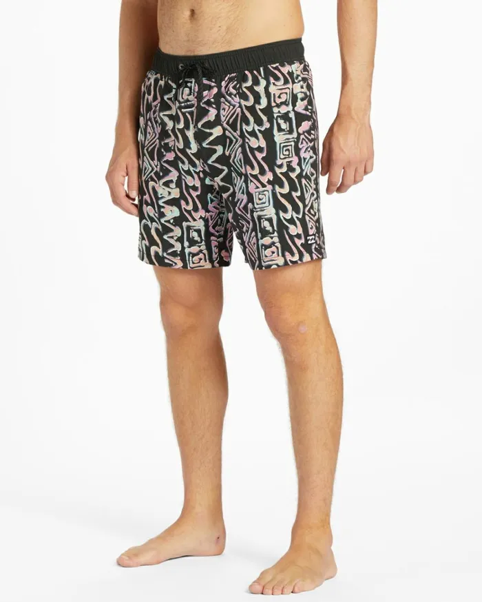 Sundays Layback 17034 Boardshorts Asphalt Men Billabong Elastic Waist Boardshorts