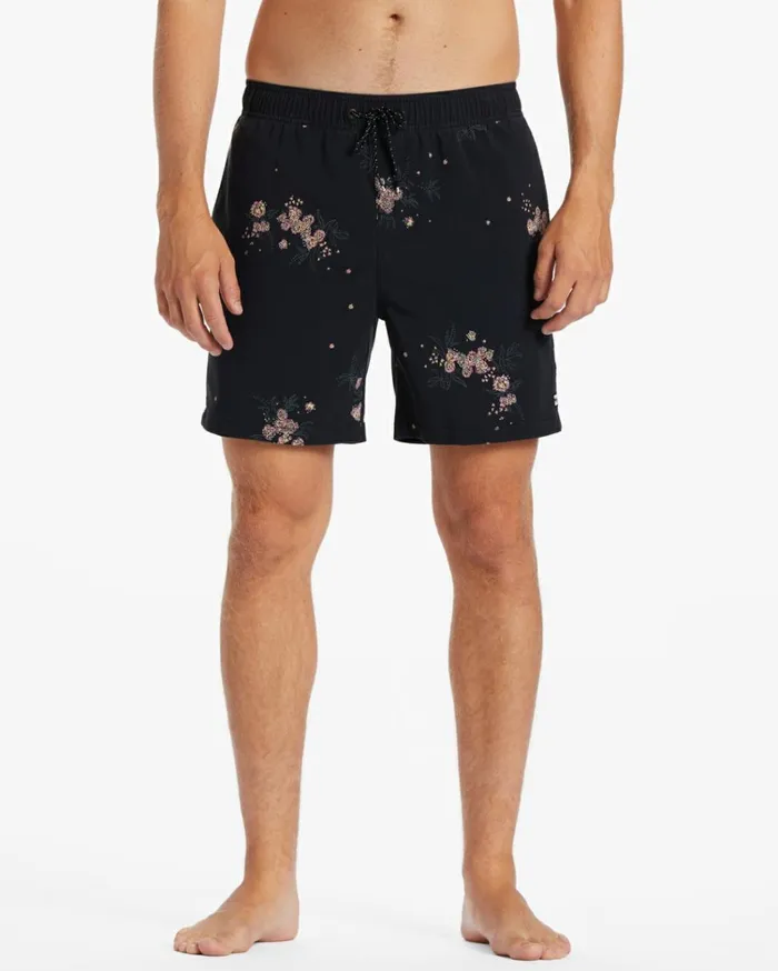 Sundays Layback 17034 Boardshorts Washed Black Men Billabong Side Pockets