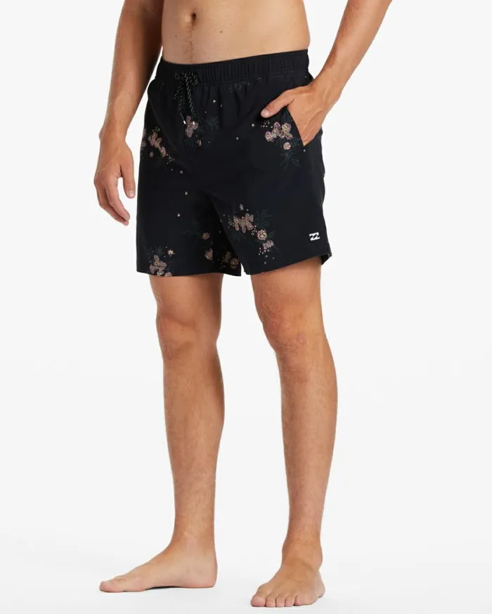 Sundays Layback 17034 Boardshorts Washed Black Men Billabong Side Pockets