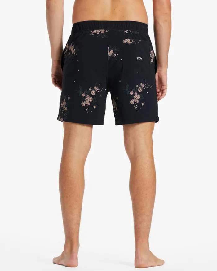 Sundays Layback 17034 Boardshorts Washed Black Men Billabong Side Pockets