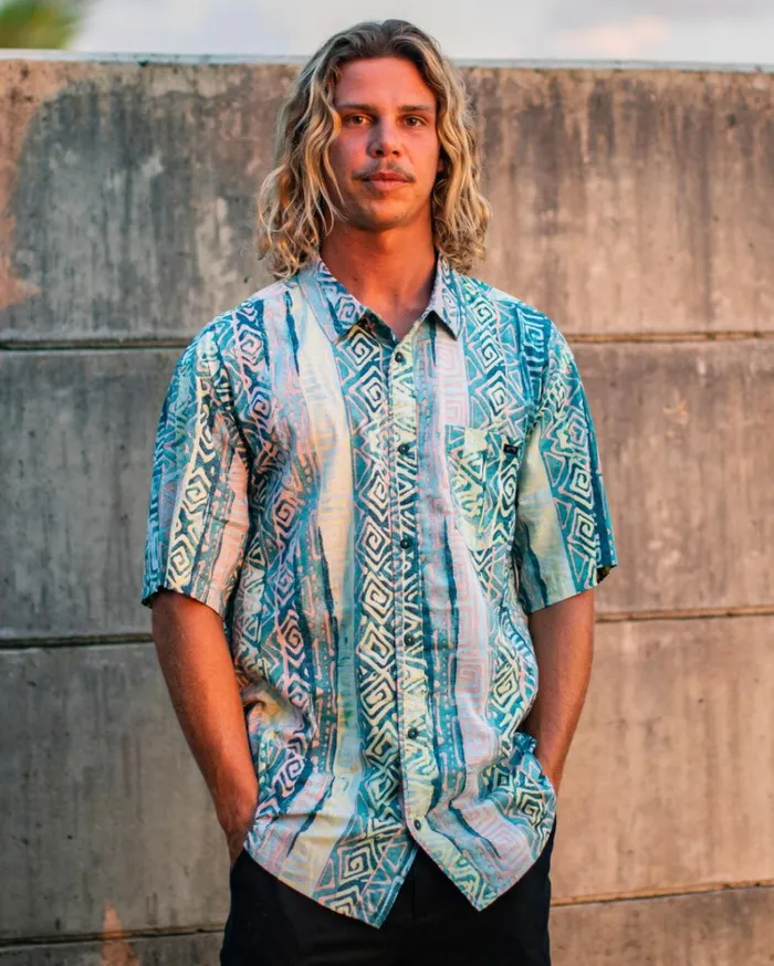 Sundays Short Sleeve Shirt Aqua Men Billabong Shirts
