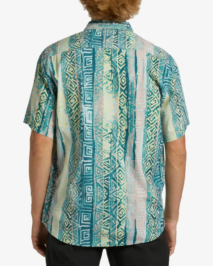 Sundays Short Sleeve Shirt Aqua Men Billabong Shirts