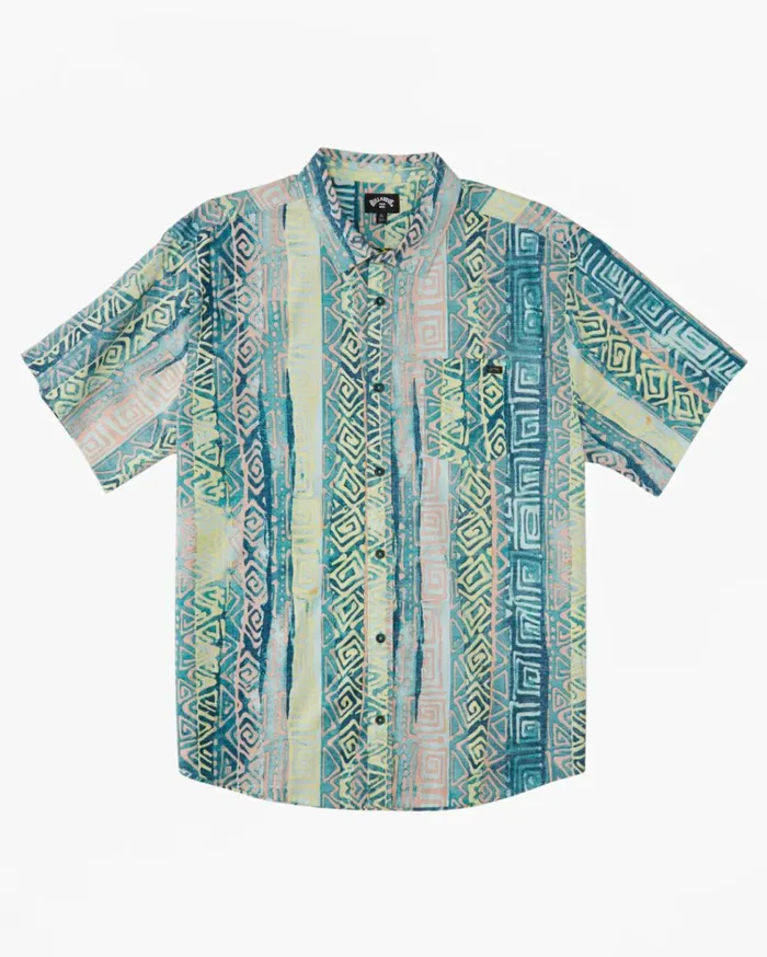 Sundays Short Sleeve Shirt Aqua Men Billabong Shirts