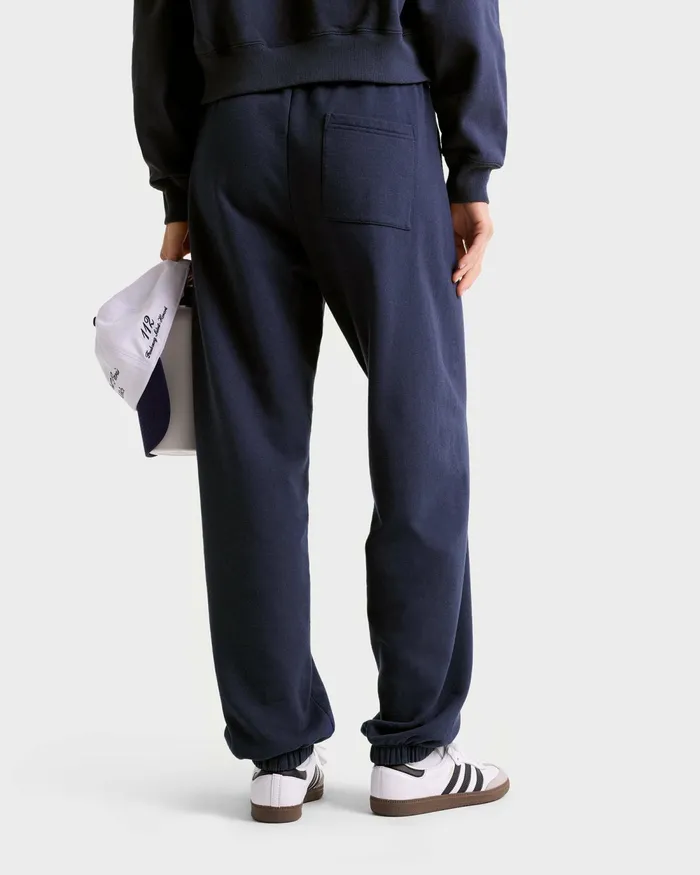 Sweatpants Women Sporty and Rich Bristol Crest 100th Sweatpant 8211 NavyCream