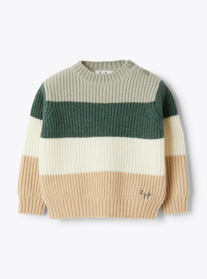 Sweatshirts And Sweaters Baby 036Boy 216 Il Gufo Colorblock Sweater