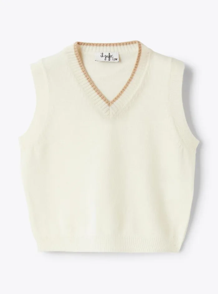 Sweatshirts And Sweaters Baby 036 Il Gufo Extra Fine Merino Wool Vest