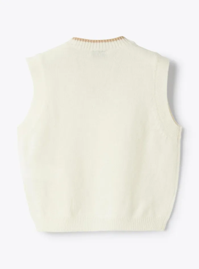 Sweatshirts And Sweaters Baby 036 Il Gufo Extra Fine Merino Wool Vest