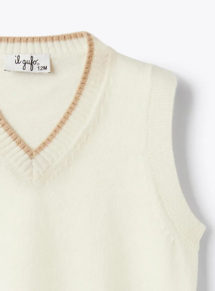 Sweatshirts And Sweaters Baby 036 Il Gufo Extra Fine Merino Wool Vest
