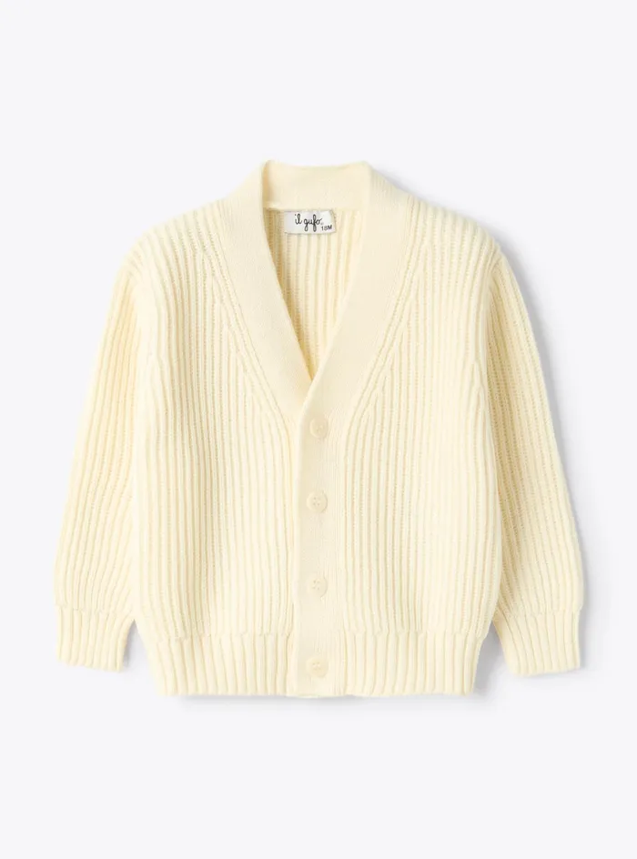 Sweatshirts And Sweaters Baby 036 Il Gufo Organic Cotton Cardigan