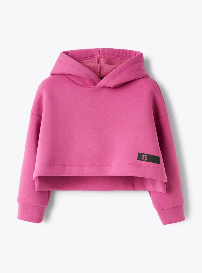 Sweatshirts Girl 216 Il Gufo Cropped Hoodie Sweatshirt