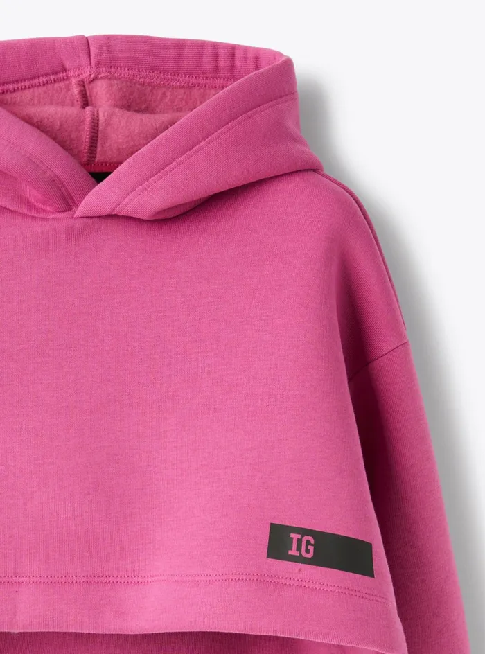 Sweatshirts Girl 216 Il Gufo Cropped Hoodie Sweatshirt