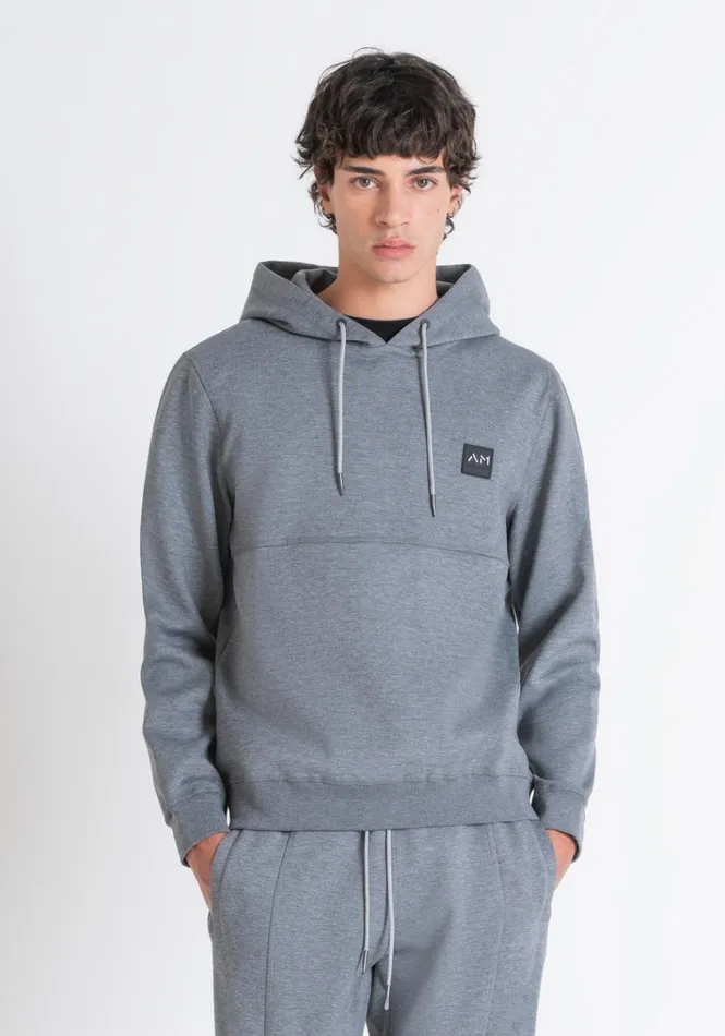 Sweatshirts Men Antony Morato Regular Fit Hoodie In Grey Scuba Fabric Medium Gray Melange Sweatshirts Men Antony Morato Regular Fit Hoodie In Grey Scuba Fabric Medium Gray Melange