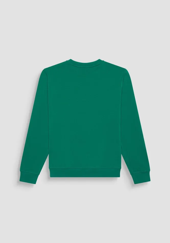 Sweatshirts Men Antony Morato Regular Fit Sweatshirt In Sustainable Cotton Blend Fabric With Logo Flag Green