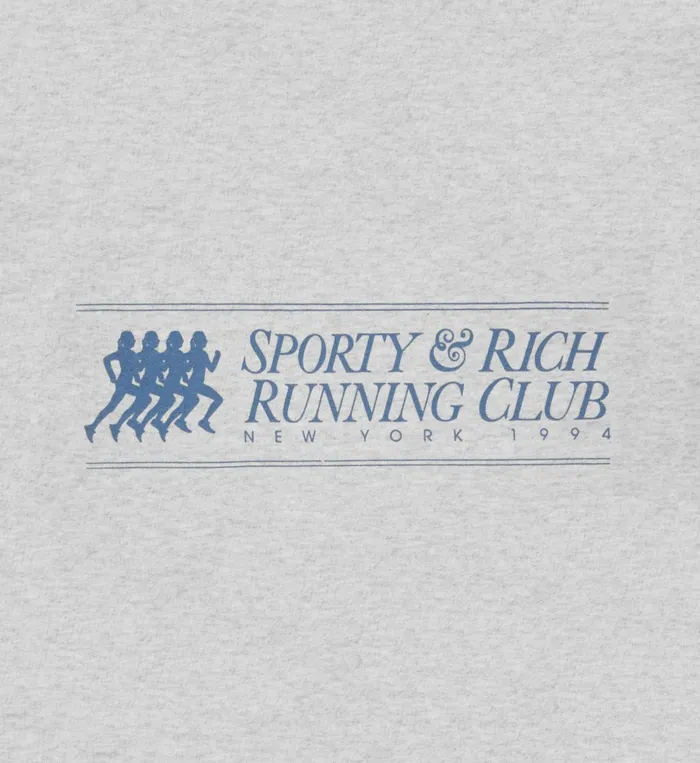 Sweatshirts Men Sporty and Rich 94 Running Club Crewneck 8211 Heather Gray