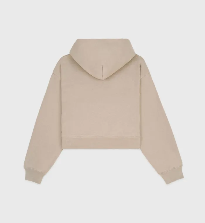 Sweatshirts Women Sporty and Rich NY Health Club Cropped Hoodie 8211 ElephantWhite