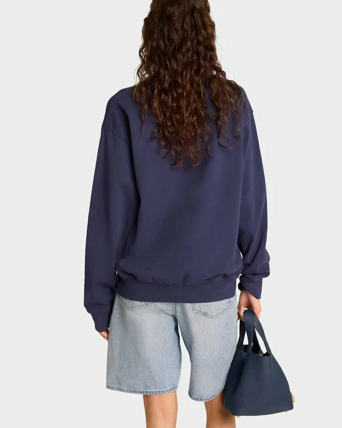 Sweatshirts Women Sporty and Rich Wellness Club Crewneck 8211 NavyWhite